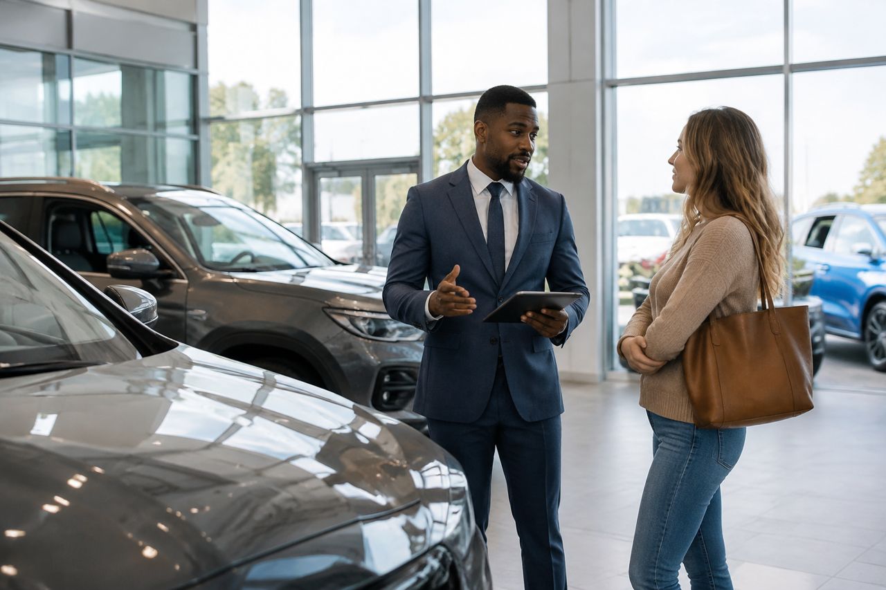 Car dealership showroom