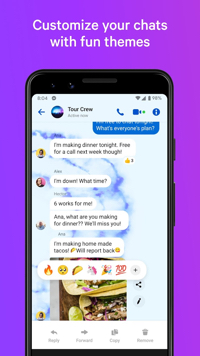 Screenshot of Messenger on a smartphone